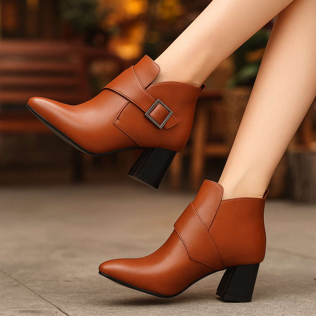 Women's Weather-Resistant Faux Leather Ankle Boots Corvine